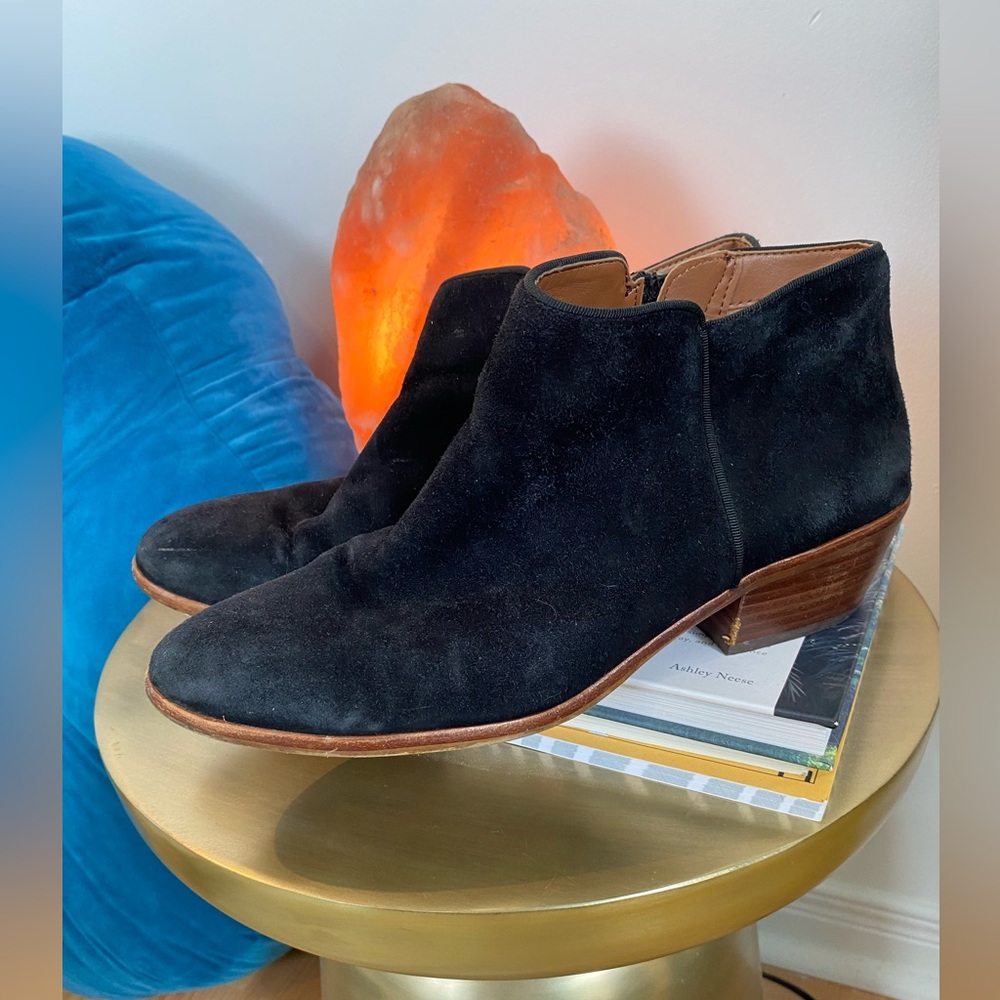 SAM EDELMAN Black Suede Boots size 8.5